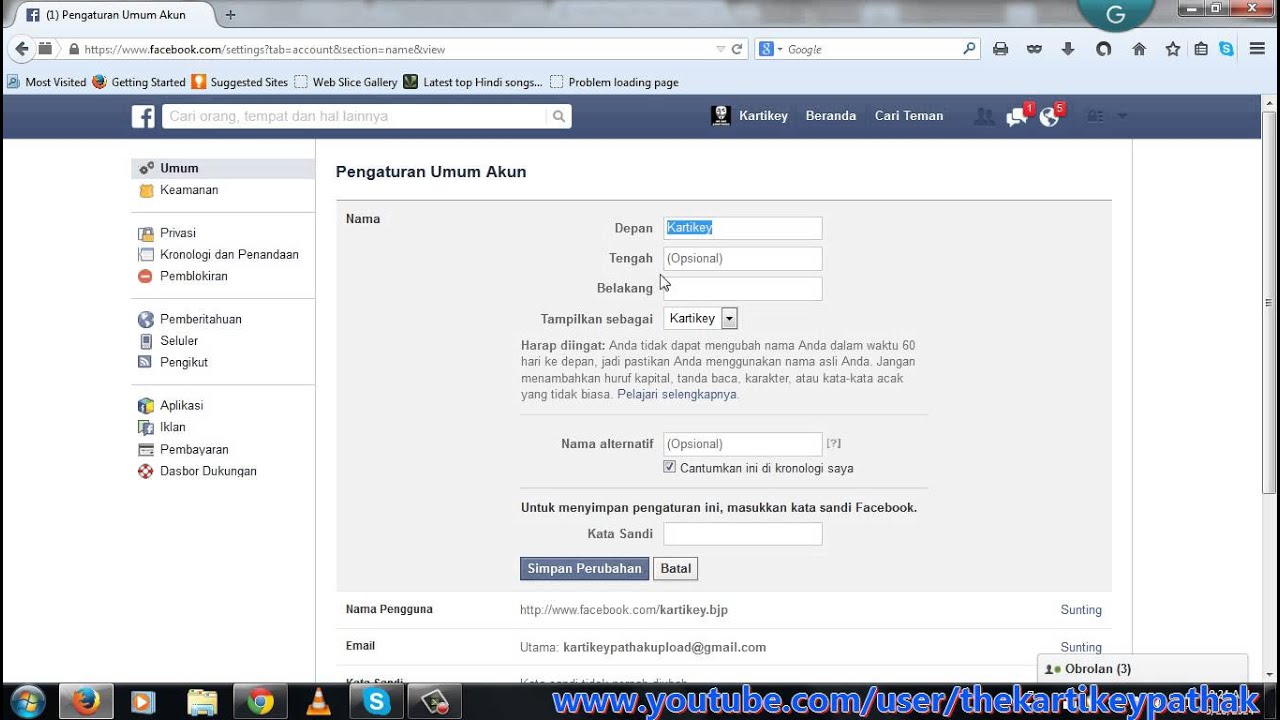 how-to-make-single-name-on-facebook-2017-youtube