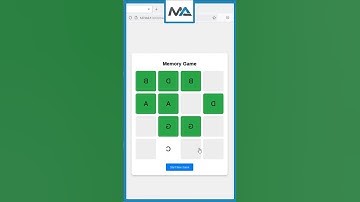 🧠 Build a Memory Game in 60 Seconds! ⏱️ (HTML, CSS, JavaScript) #shorts