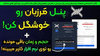 پنل مرزبان رو خوشگل تر کن! حجم و زمان کاربر رو توی نرم افزار بهش نشون بده !