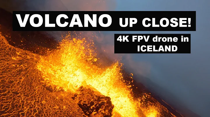 Iceland FPV drone Volcano up close! HUGE lava pool in Iceland