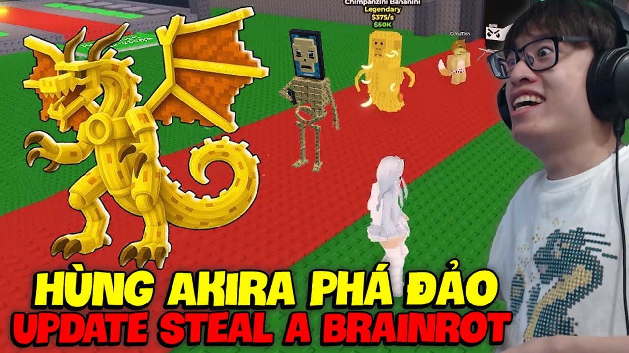 HÙNG AKIRA LẦN ĐẦU CHƠI STEAL A BRAINROT PAY TO WIN BUFF LUCK MỞ TRÚNG FULL DÀN SECRECT LAVA KHỦNG