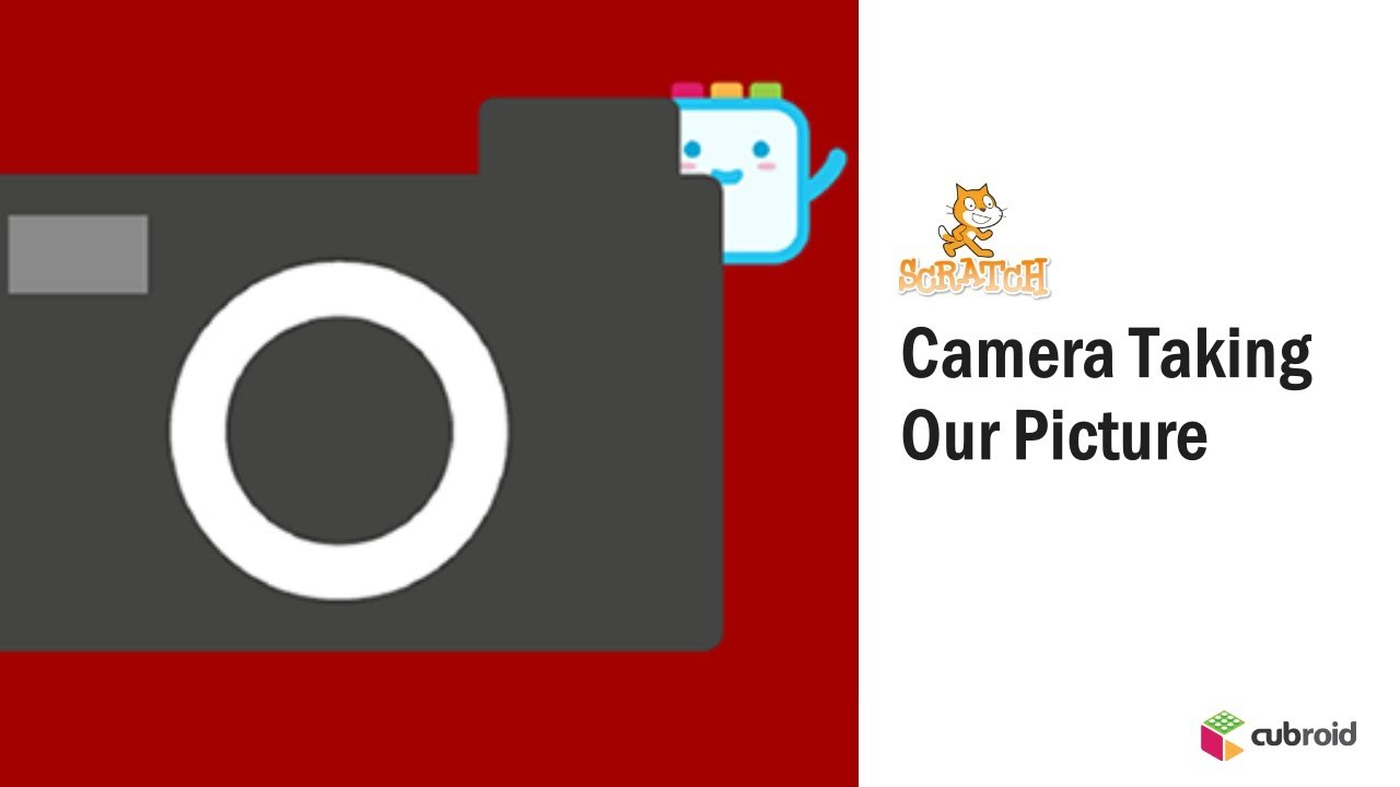 Coding_Mission_Scratch_Camera Taking Our Picture #큐브로이드 #스크래치 - YouTube