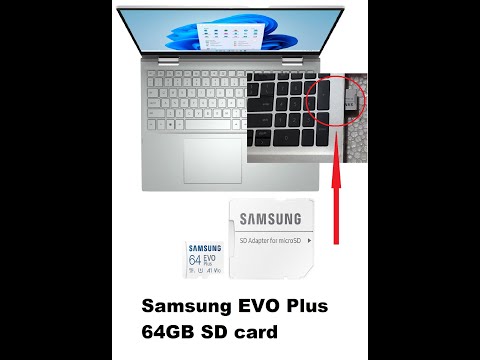 How To Insert SD Card On SD Card Adapter And Laptop Samsung EVO Plus 64GB SD Card 