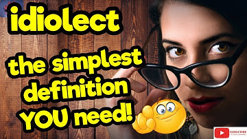 IDIOLECT. The simplest definition YOU need!! #tellsvidetionary™