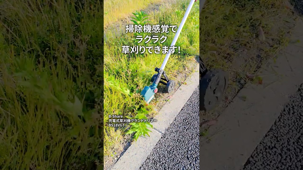 これなら怖くない！掃除機みたいに草刈りできちゃうグランドトリマー！ #shorts