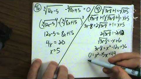 6.6: Solving radical equations (sample problems 2)