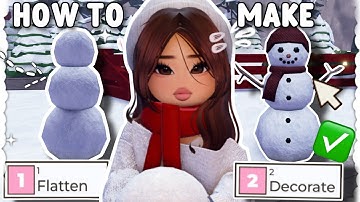 HOE MAAK JE **EEN SNOMAN EN SNEEUWBAL** IN BERRY AVENUE ROBLOX ⛄🤍
