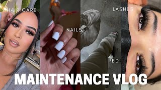 MAINTENANCE VLOG | COME TO MY APPOINTMENTS W/ ME | Lash Extensions + $6 Nails + Hair + Shopping ✨