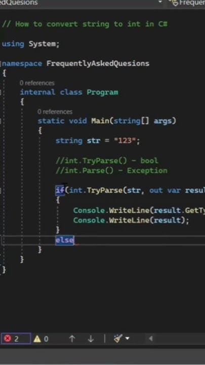 programming FAQ #6 |Converting Strings to Integers in C#: FAQs ...