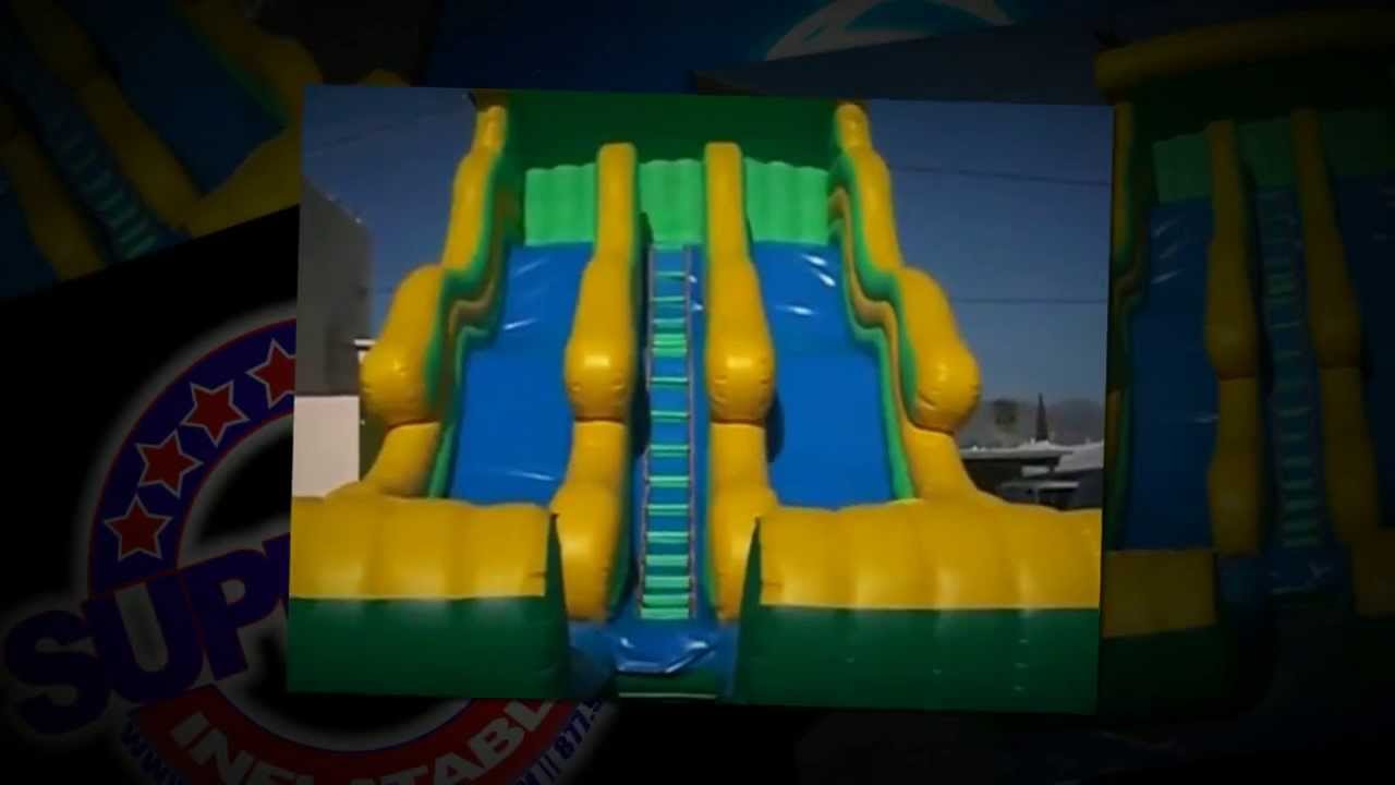 all american made store Giant 25ft dual lane inflatable slide by Superior Inflatables