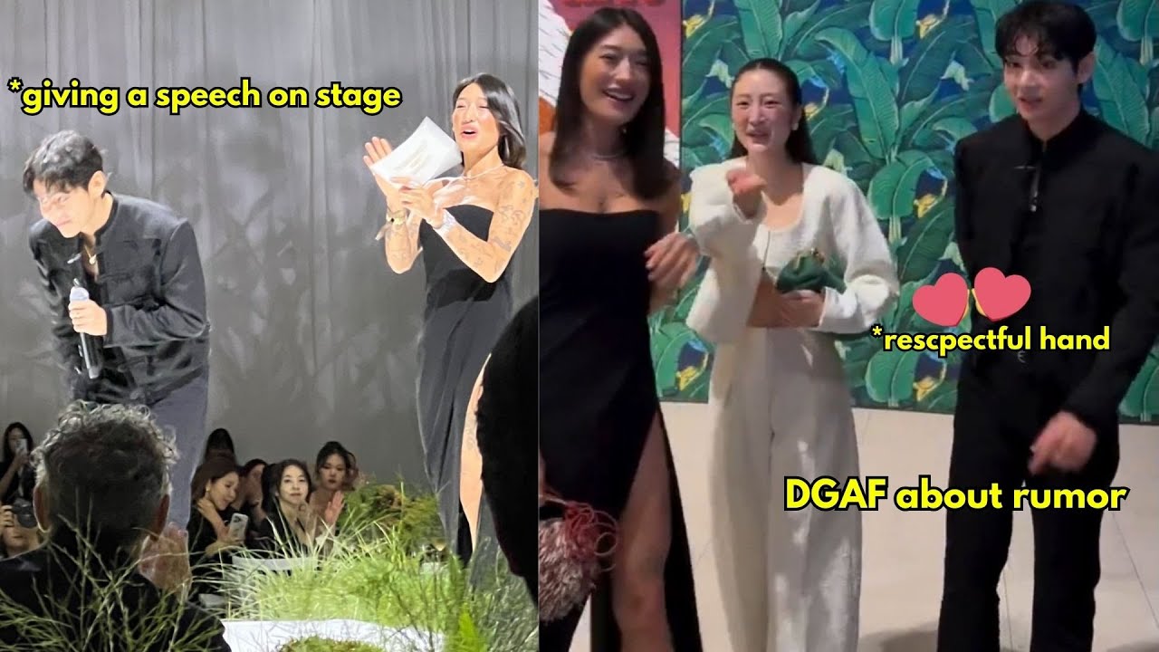 BIG APPLAUSE FOR MS.PEGGY AND V??!! PROJECT WAS SHOWN!??!! THE WAY TAEHYUNG DGAF POSING WITH HER😂