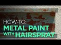 HALLOWEEN HOW-TO: Rusted Metal Paint with Hairspray & Coffee Grounds
