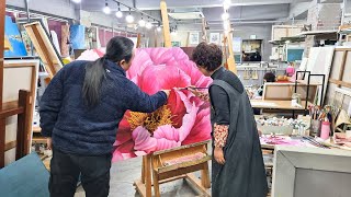 [야외로Art]작약 꽃 유화기법 지도peony flower