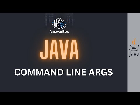 Command Line Arguments || Java || AnswerBox
