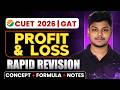 CUET GAT 2026 Quantitative Aptitude 🔥 | Profit & Loss Complete Notes + Formula Sheet 📄