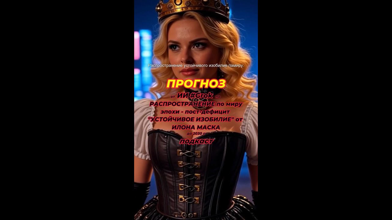 Прогноз Распространение по миру Устойчивого Изобилия от Илона Маска до 2030 и далее 9-16
