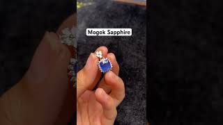 缅甸抹谷蓝宝石 4克拉吊坠镶嵌