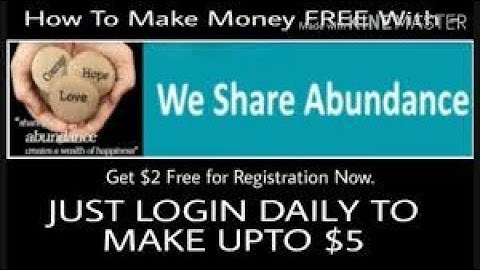 we share abundance |  earn 5$ daily just to login