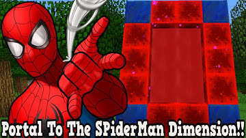 Minecraft How To Make A Portal To The SpiderMan Dimension - SpiderMan Dimension Showcase!!