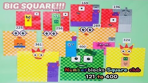 Numberblocks SQUARE CLUB new episode! numberblocks official 121 to 400.