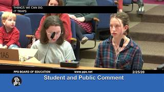 2020-02-25 Regular Meeting of the Board of Education