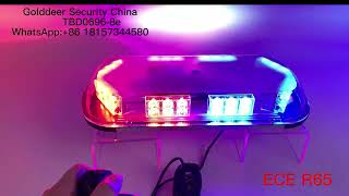 Golddeer Roof Top Mini Strobe Beacon Light Bar, 48 LED Emergency Security Warning Light (Red Blue)