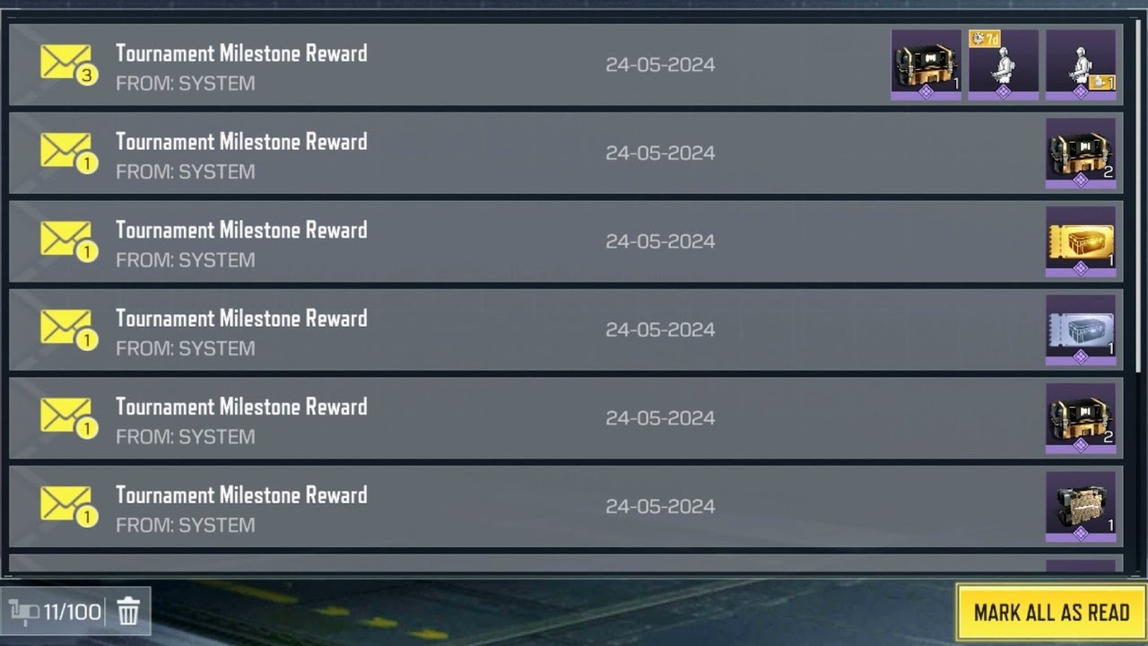 AGAIN REWARDS(GOLDEN OPPORTUNITY CAMOS AND MORE) OBTAINED IN THE CODM TOURNAMENT WEEK 6 SEASON 12