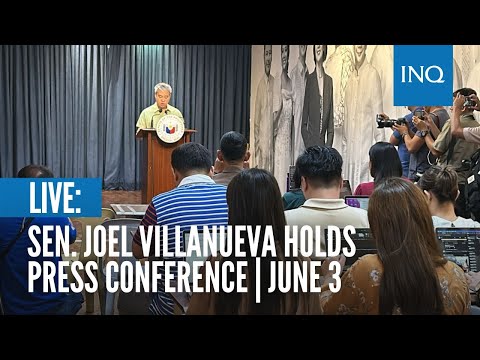 LIVE: Sen. Joel Villanueva holds  press conference  