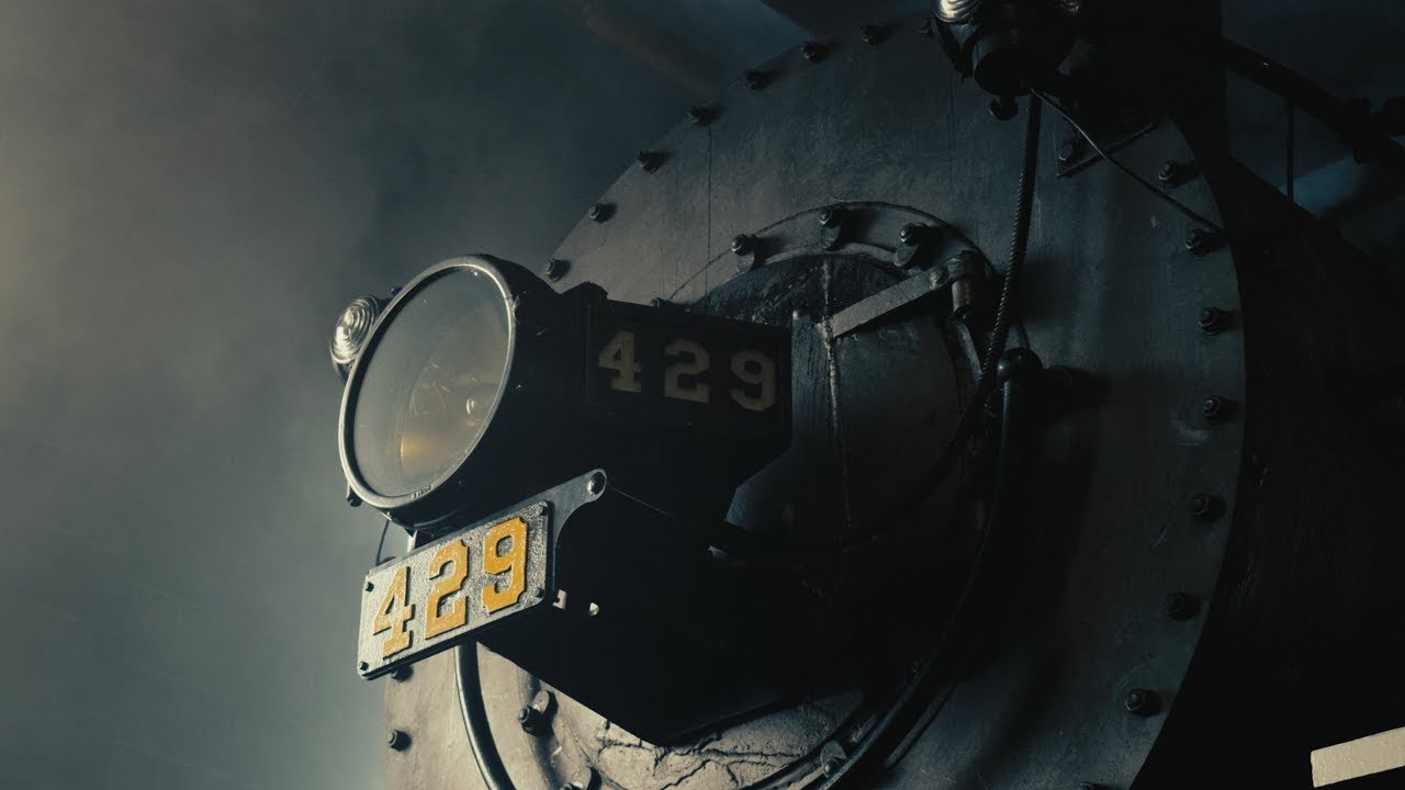 [4K] Norfolk & Western 429: Night Steam Freight Train - O. Winston Link Tribute