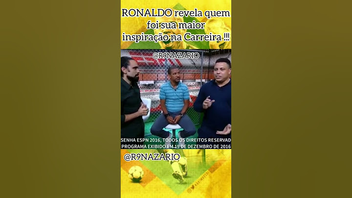 RONALDO revela quem foi seu maior ÍDOLO !!! #shorts