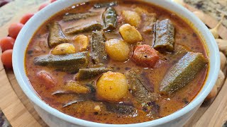 బెండకాయ పులుసు Recipe! Bendakaya Pulusu! Vendakkai puli kulambu! Bhendi in Tamarind Gravy!