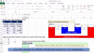 Excel Magic Trick 1006  Insurance Calculation  MMULT Function to add from rows in a 2 Way Array