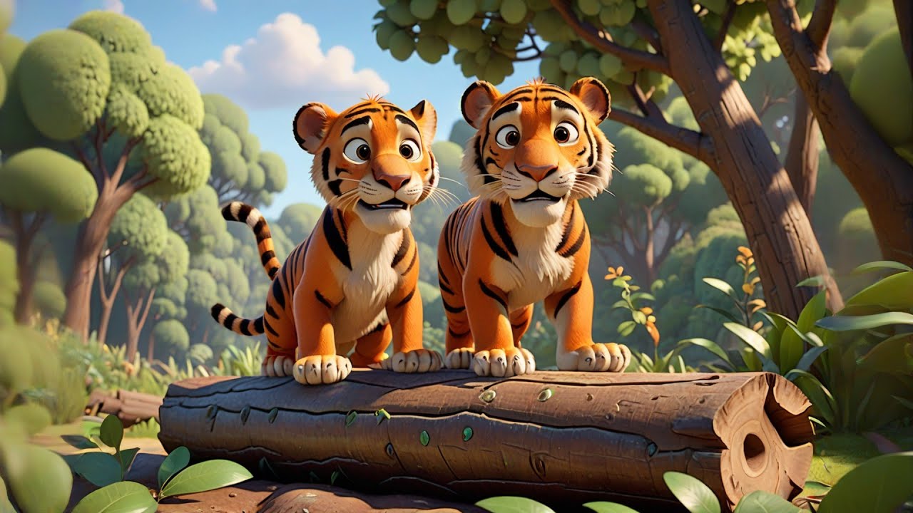 Four Tiny Tigers Jump and Roar + More Nursery Rhymes & Kids Songs