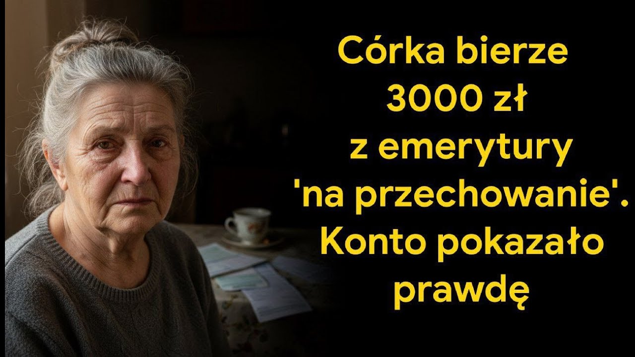 Córka bierze 3000 zł z emerytury 'na przechowanie'. Konto pokazało prawdę