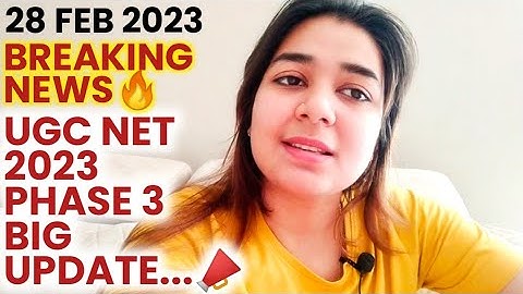 Big News📣 UGC NET 2023 Phase 3 Subject Wise Date and Admit Card Latest Update By Shefali Mishra