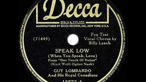 1944 HITS ARCHIVE: Speak Low - Guy Lombardo (Billy...