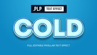 100% editable 3d text effect | Pixellab Tutorial