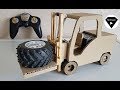 How to make a Balanced Forklift from cardboard and sticks on the radio control?