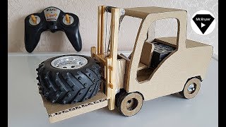 How to make a Balanced Forklift from cardboard and sticks on the radio control?