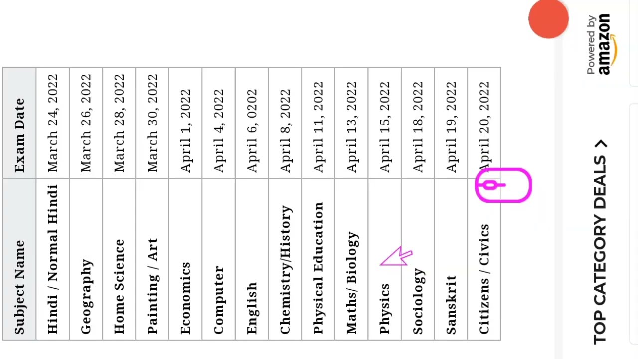 UP Board Exam Date Sheet 2022 Class 10 and 12
