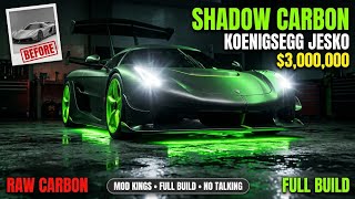 We Built a $3,000,000 Shadow Carbon Koenigsegg Jesko | Full Build No Talking