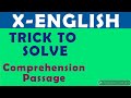 How to solve comprehension passage in easy way