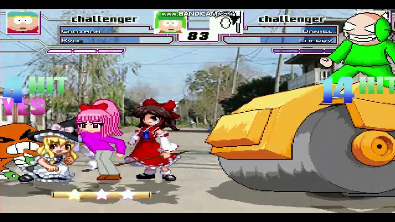 Nicolas16909 Mugen: Cartman/Kyle/Reimu/Marisa Vs Daniel/Cherry/Gumball/Darwin (Especial 30 Subs)