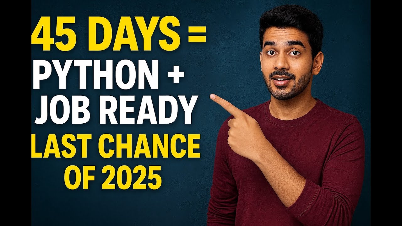 0 to Job Ready in 45 Days | Final Python Challenge of 2025 🔥 #python #programming #coding