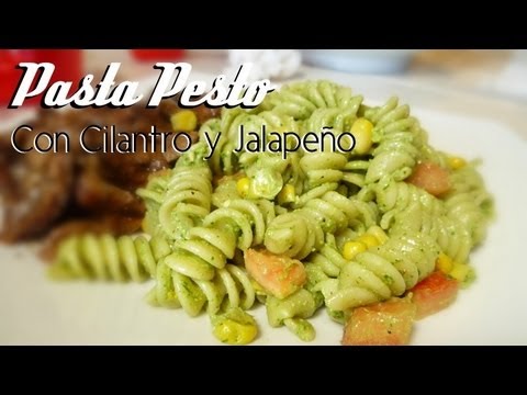 Pasta Pesto con Cilantro y Jalapeño