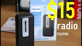 The $15 Pocket Radio: Philips R1506 unboxing & setup