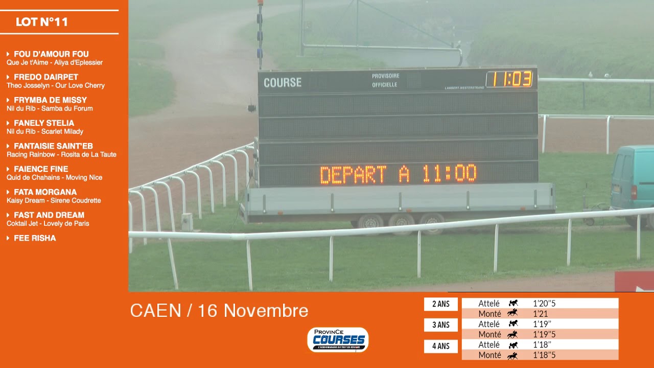 Qualifications Lot 11 - Caen 16 11 2018 qualifications tradução