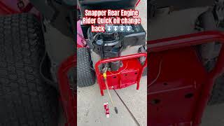 Snapper Rear Engine Rider Quick Oil Change Hack YOU can do! #mower #diy #fyp