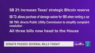 Senate passes several bills creating Bitcoin reserve, damage waivers, Public Utility Commission comp