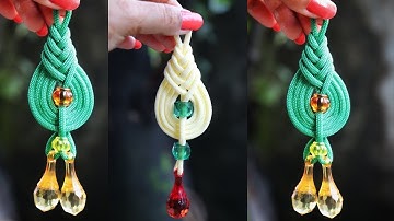 Simple Macrame Key Chain / waste Macrame Flower keychain with out knot